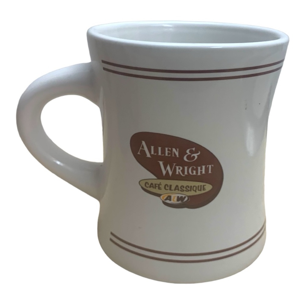 VTG A&W Allen Wright Classic Roast Canadian Restaurant Thick Coffee Cup Mug